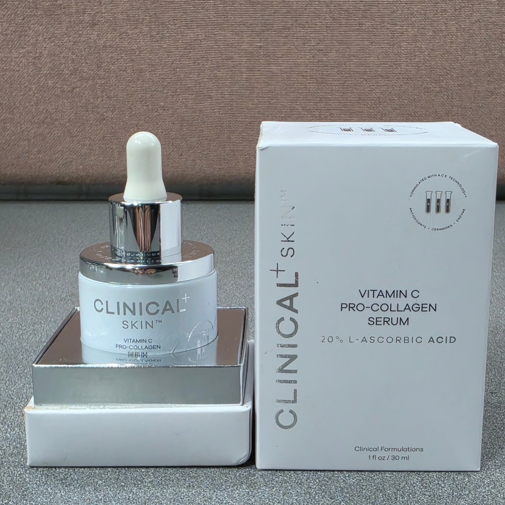 Clinical + Skin Vitamin C Pro-Collagen Serum New 20% L-Ascorbic Acid